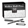 RollerBall Pens, Shuttle Art 50 Pack Black Fine Point Roller