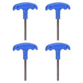 sourcing map 4pcs H6 T-Handle Hex Key Wrench 6mm S2 Steel T-Key Inner Hexagon Spanner Repair Tool