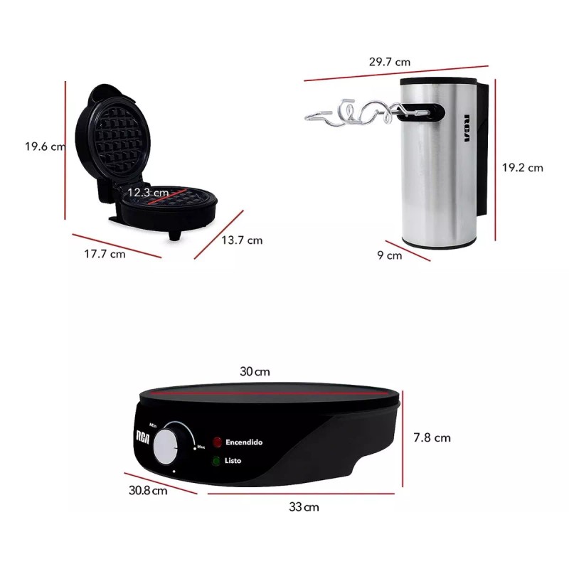 RCA Combo Dulce Rca Rc-cd Waflera + Crepera + Batidora