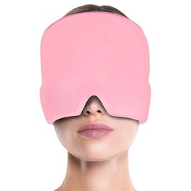 Migraine Cap, Migraine Hat, Migraine Relief Cap, Headache Mask, Headache Relief Cap, Cooling Mask Face for Relief, Headaches, Tension, Stress (Pink)