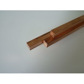 B&T Metall Copper E CU Square Rods 8 x 8 mm, Length Approx. 1 m (1000 mm +0/- 5 mm)