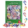 Christmas Candy Canes Mini's Suckers, Multicolored Fruity Flavor, Individually Wrapped,