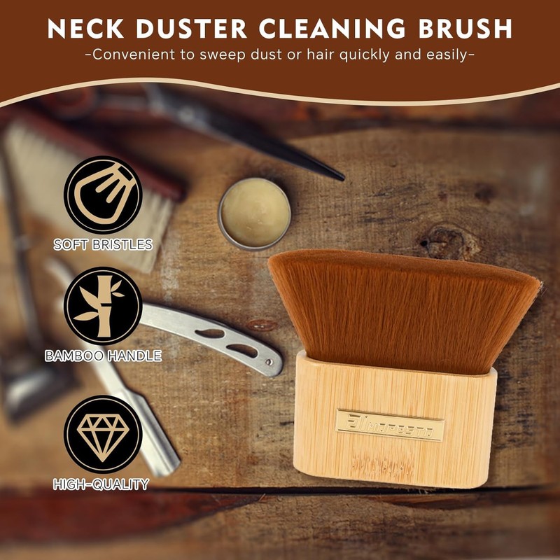 Barber Brush Neck Duster Barber Neck Duster Bamboo Handle Neck