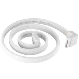 SilverStone Technology 90 Degree SATA III with Locking Mechanism, White Color - Rl-CP08W-Usa