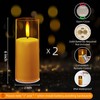 7LinRay 2" X 6" Gold Battery Operated Candles Realistic Flickering
