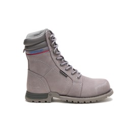Cat Footwear Women's Echo Waterproof Steel Toe Work Boot, Frost Grey, 9.5