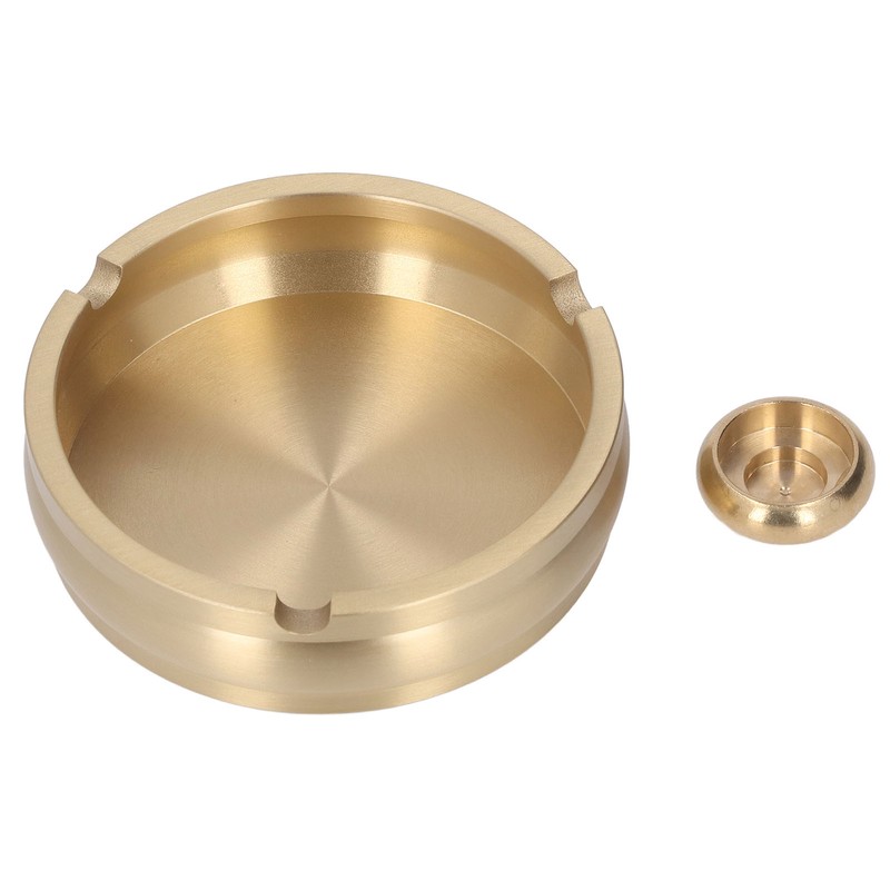 Brass Ashtray Handcrafted Modern Stylish Style Easy Cleaning Portable Decorative