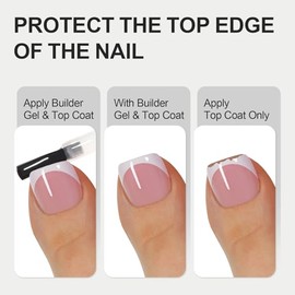 Vansiho Uñas Postizas Cortas para Los Pies, con Puntas Francesas Rosas Y Blancas, Cuadradas, para Mujer. Uñas Postizas de Gel Suave para Los Pies. Uña