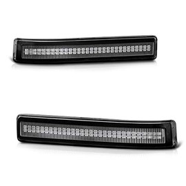 VIPMOTOZ Full LED Chrome Housing Mirror Side Marker Turn Signal Light Blinker Lamp Lens Assembly Replacement Pair For 2009-2014 Ford F-150 Pickup Truck, Driver & Passenger Side