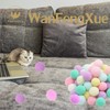 50 Pcs Cat Toy Balls, Cat Pom Pom Balls, Multicolored