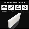 High-Density Polyethylene (HDPE) Plastic Sheet 1/2" Thick 8" X 12"-
