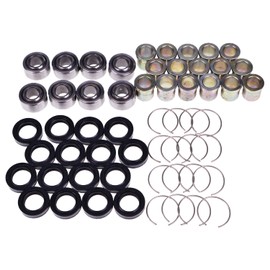 Lesurey Front Lower Upper A-Arm Bearings Bushing Kit Compatible with Honda Sportrax TRX250X TRX300EX TRX400EX TRX450R TRX400X RX450ER TRX700XX TRX300X TRX250R 91077-HB9-672 91077-HB9-671
