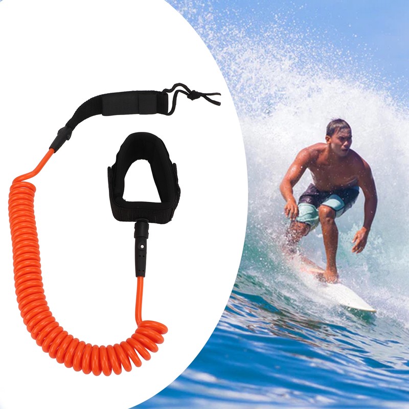 7mm 10Ft Surfing Foot Rope Adjustable Elastic TPU Surfboard Leg