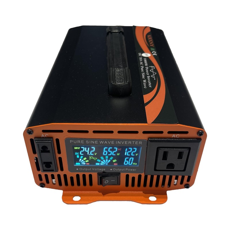 KRXNY 1000W Power Inverter 24V DC to 110V 120V AC