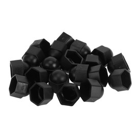INFINAUTO Wheel Lug Nut Bolt Exterior 17mm Rims Tire Nut Screws Dust Cap Cover Nut Protector Plastic Black