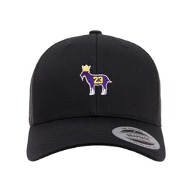 Adjustable Black Structured Trucker Goat James G.O.A.T. King Structured Trucker Cap