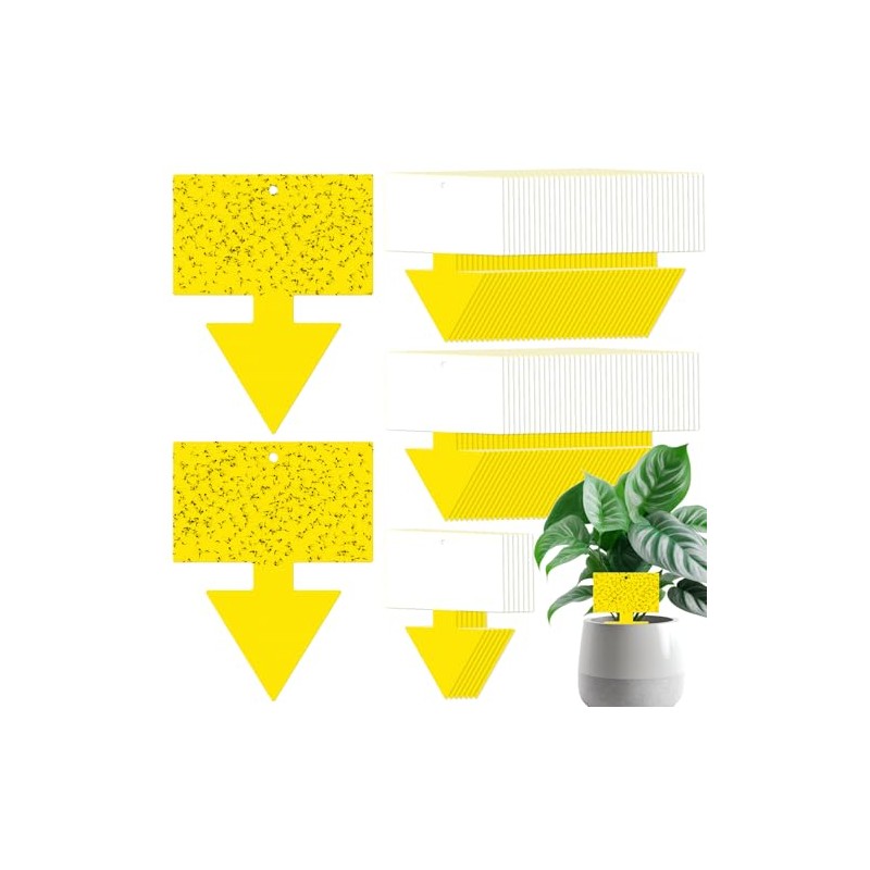 Qualirey 100 Pcs Dual Sided Fruit Fly Traps - Indoor