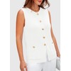 PRETTYGARDEN Women's 2025 Summer Sweater Vest Sleeveless Knit Cardigan Button