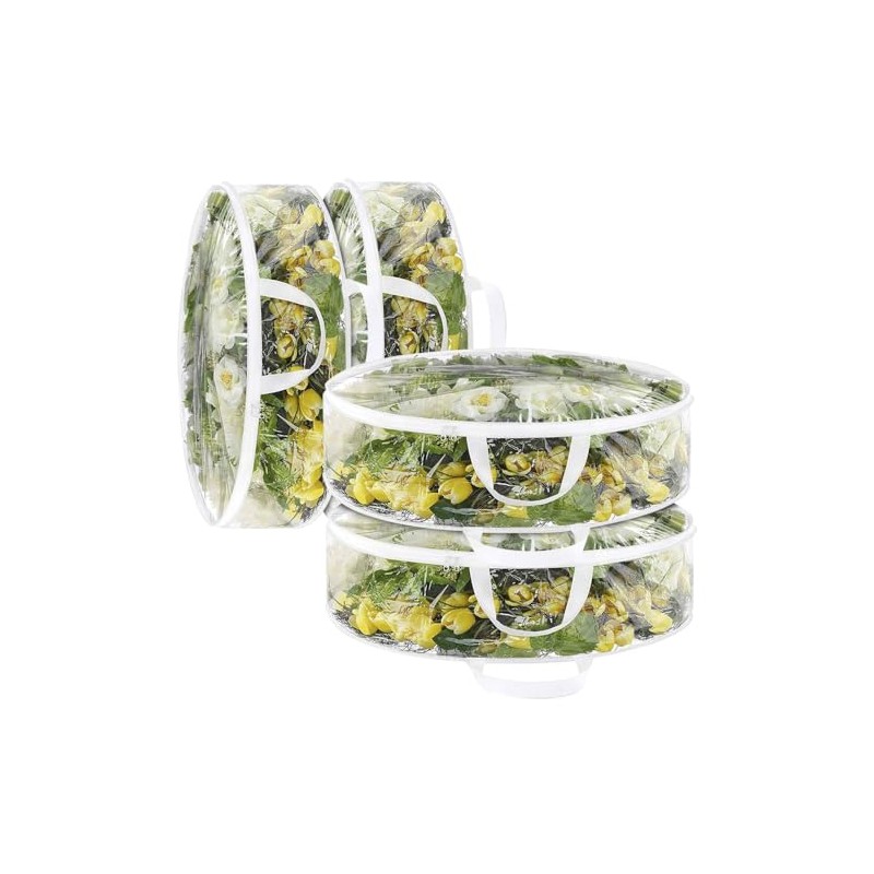 Ram® Clear Wreath Storage Christmas Wreath Garlands Storage Bag With
