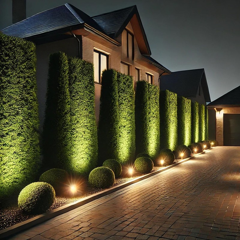 Luminea LED Außenleuchten Solar: 2er-Set Solar-LED-Gartenstrahler, PIR-Sensor, 1.300 lm, 2x