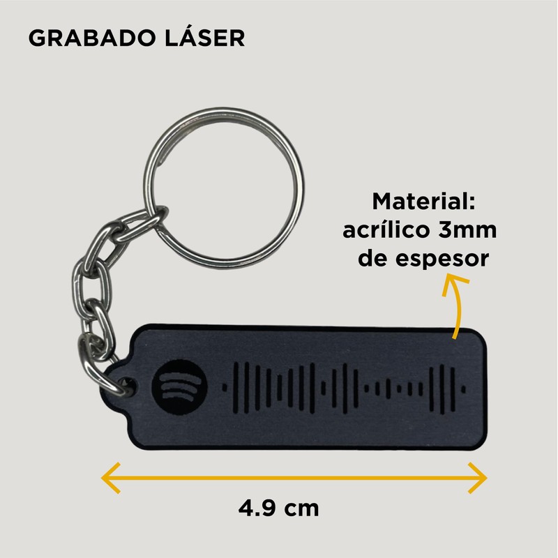 Llavero personalizado con código escaneable Spotify ideal para regalo