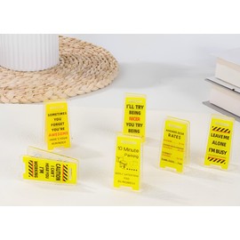 Funny Office Gift Set of 6 Desk Clip Signs Cute&Humorous Reminders for Coworker Teammate Employee Boss