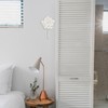 Guichifun Flower Coat Hooks Wall Decor - Resin White Decorative