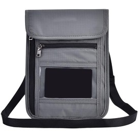 Cartera De Viaje - Bolsa De Viaje Para Pasaporte， Cartera De Viaje Cuello Con Bloqueo Para Hombres y Mujeres