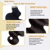 Body Wave Tape in Hair Extensions Human Hair 20Inch #1B