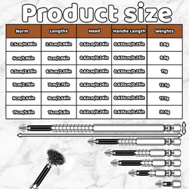Magnetic Drill Bits,Bit Set,6 Pcs Anti-Slip Magnetic Durability Bits Set for 25 50 65 70 90 150mm