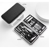 19-Piece Nail Clipper Set with Leather Case – Stainless Steel