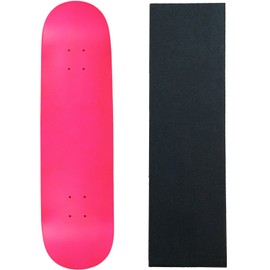 Moose Skateboard Deck Blank Neon Pink 7.75" Black Grip