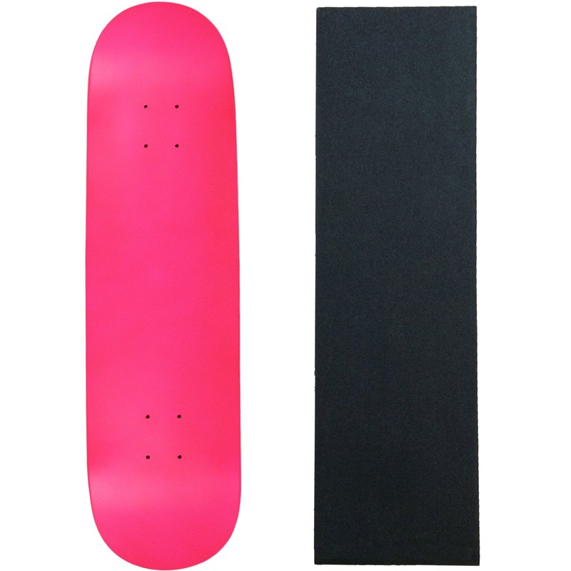 Moose Skateboard Deck Blank Neon Pink 7.75" Black Grip