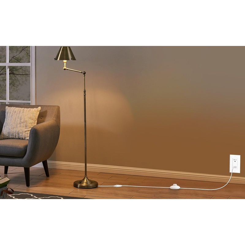 6ft/1.8m On/Off Extension Cord Foot Switch Pedal, Switch in Middle