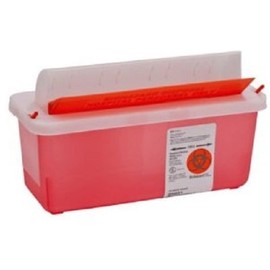 COVIDIEN 5 Quart Sharps Container with Mailbox Style Lid Model: 85131
