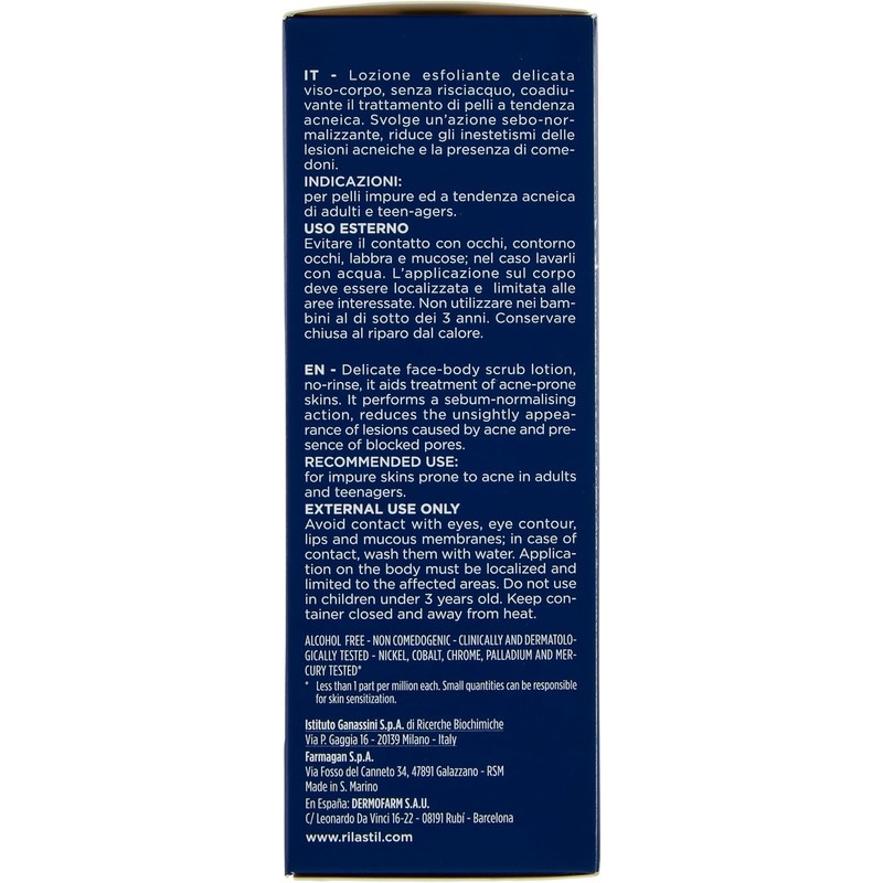 Rilastil Acnestil Micropeeling 100ml Loción exfoliante para cara y cuerpo
