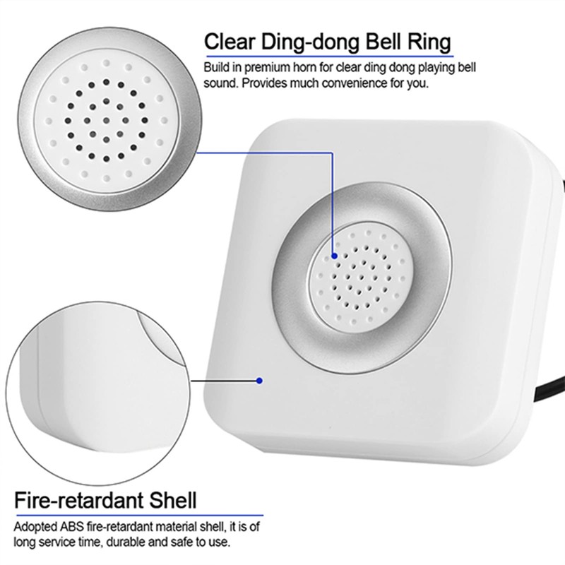 Wired Doorbell, DC 12V Wired Doorbell Alarm 12 Volt Warning