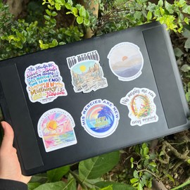 Pack 6 Lamentations 3: 22-23 His Mercies are New Every Morning Sticker 3 Inches Bible Verse, Christian, Waterproof Vinyl Sticker