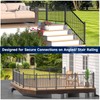 Egadis 2 Pack Aluminum Adjustable Railing Bracket, Deck Railing Bracket