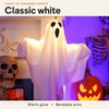 2-Pack Light-Up Hanging Ghost Decorations for Halloween – Warm LED