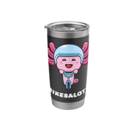Bikesalotl Axolotl Bike Biking Cycling Stainless Steel Insulated Tumbler