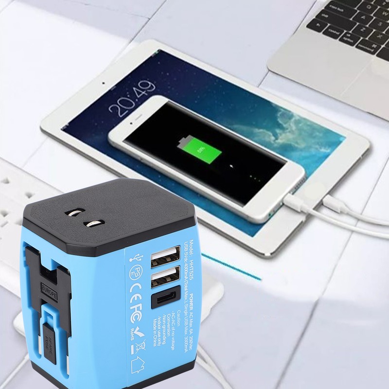 Universal Power Adapter Dual USB Travel Charging Station International Plug