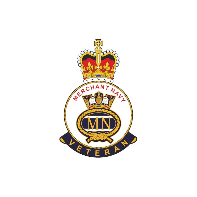 Merchant Navy Veteran Car Sticker - for Exterior or Interior
