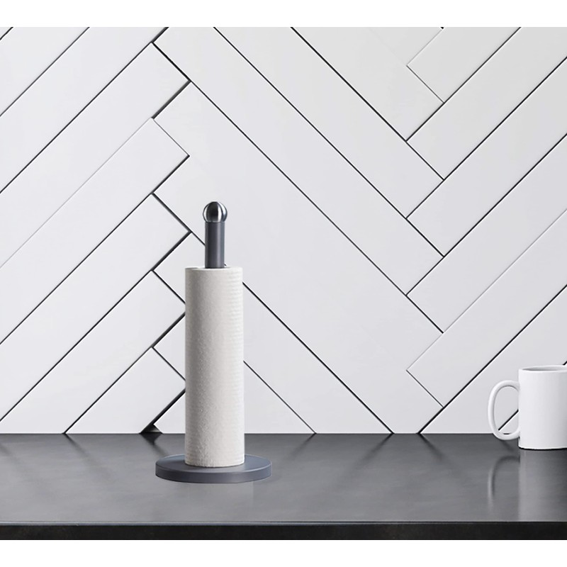Novel Solutions Stainless Steel Matt Grey Coated Kitchen Towel Roll