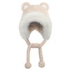 Kids Fuzzy Faux Fur Hoodie Hats with Bear Ear, Girls