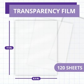 Reli. Transparency Sheets (120 Count, Laserjet Compatible) | 8.5x11" Transparent Paper, Transparency Film for Laserjet Color Printer | Overhead Projector OHP Film | Clear Paper for Crafts/Teaching
