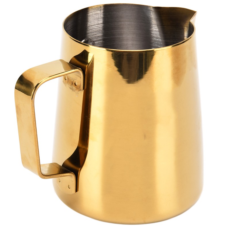 380ML Coffee Pitcher Cup Bright Gold Stainless Steel Coffee Milk