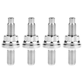 Wanyifa Titanium Bolt M8 M10x45 54 55 65mm Pitch 1.25 Automotive Exhaust Manifold Stud Kit Screws Nuts Washers Kit 4pcs/Sets (Silver, M8x45mm Pitch 1.25)