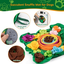 IOKHEIRA Snuffle Mat for Dogs, Interactive Feeding Game Toy for Dogs, Pet Foraging Mat for Smell Training Dog Toy for Large, Medium Small Dogs