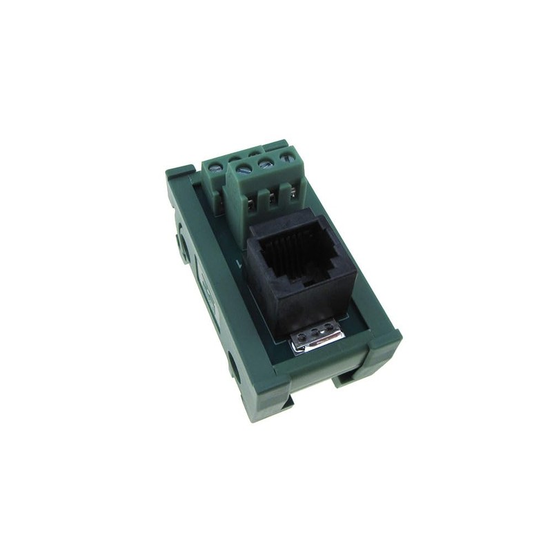 RJ11 6P6C Connector Breakout Board Module Screw Terminals Din Rail
